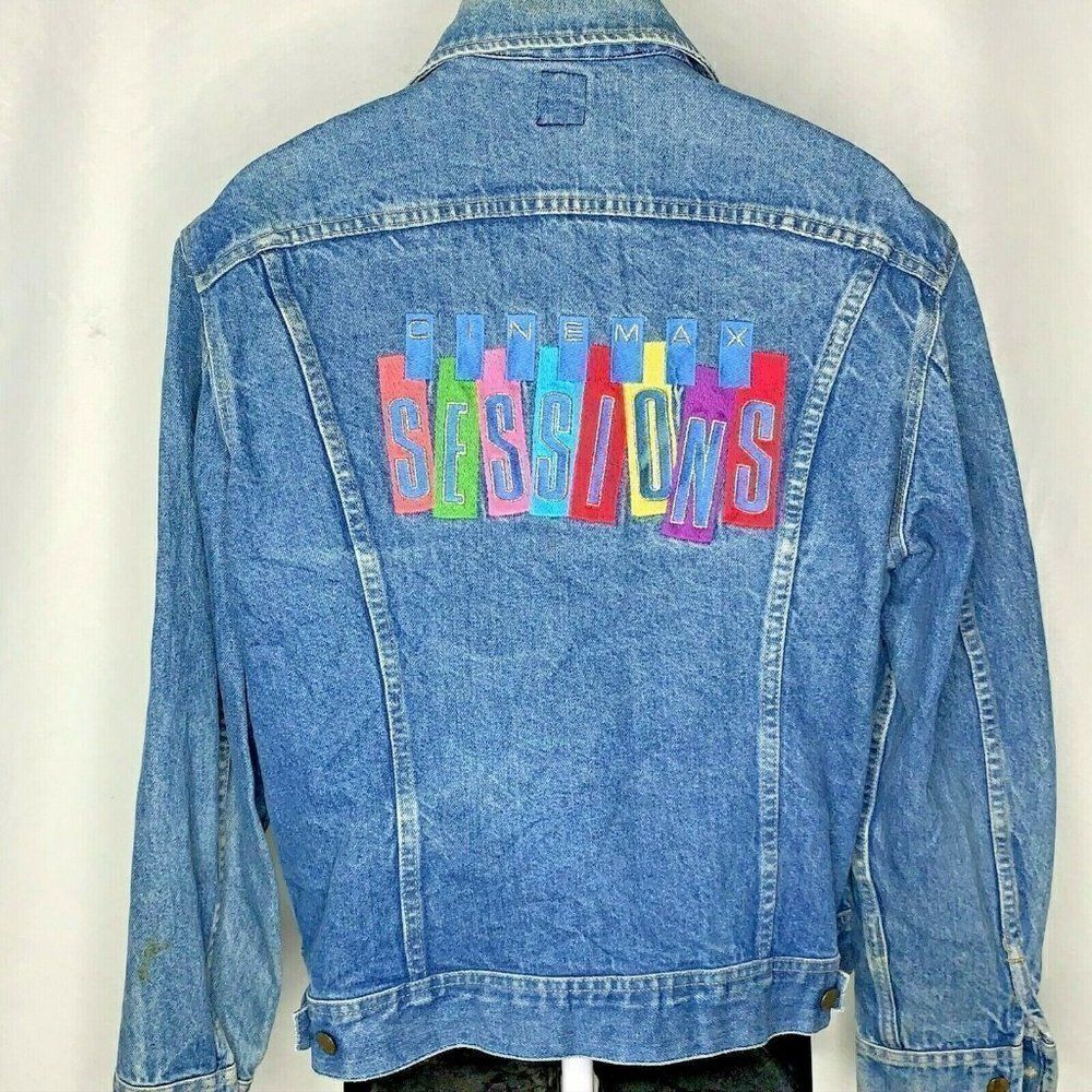 Vintage Lee Denim Jacket M Med Wash Pockets